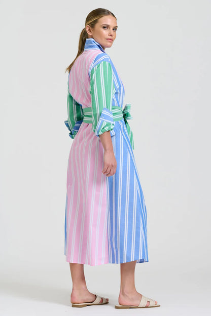 Shirty - Bijou Longline Shirtdress - Stripe Combo