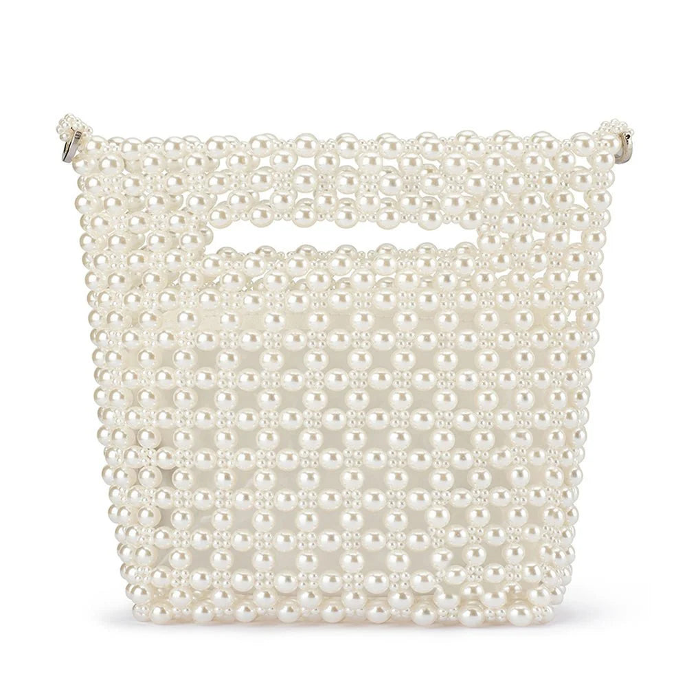 Olga Berg - Tilda Beaded Grab Bag Pearl