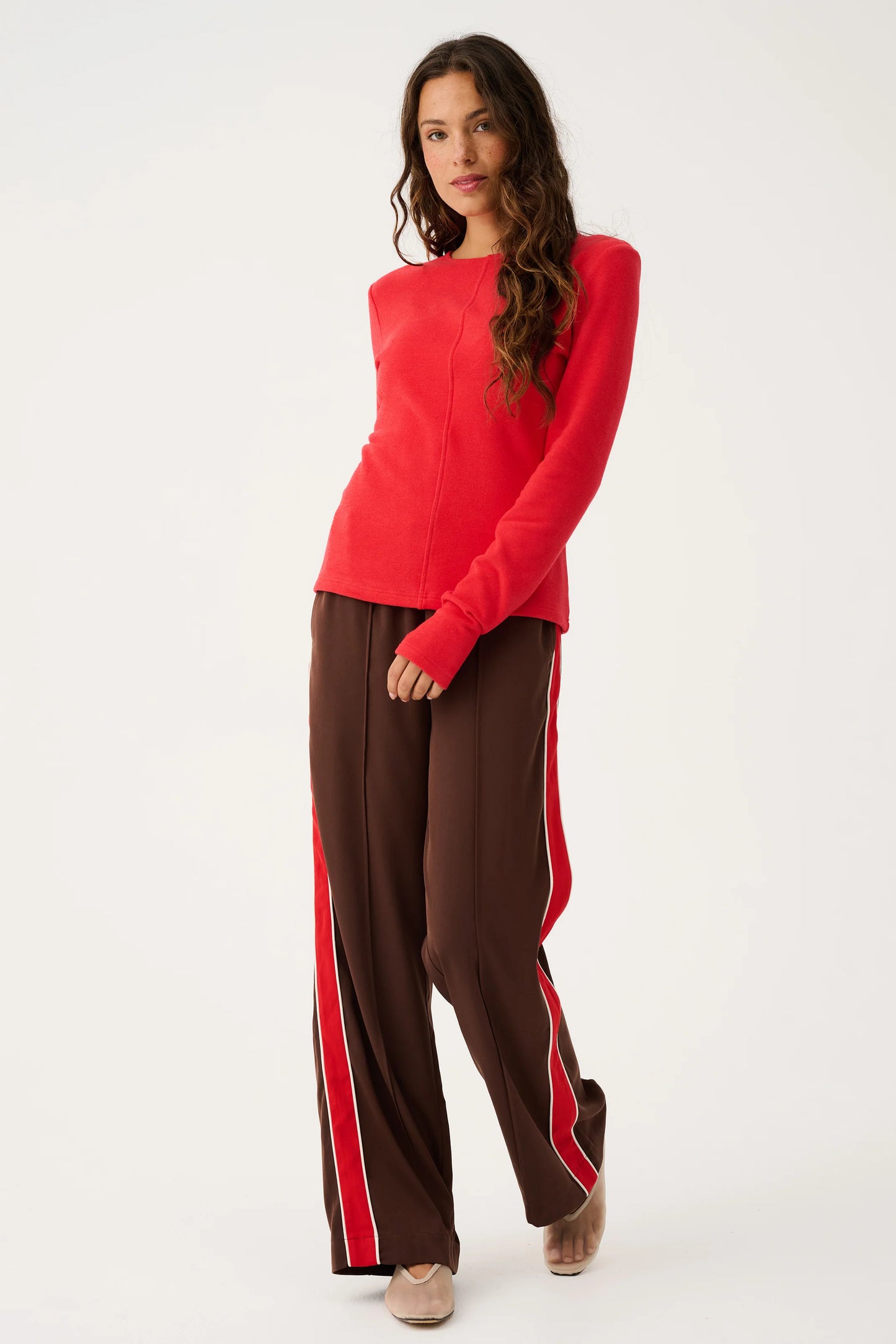 Cartel & Willow - Dusty Pant Truffle/Red