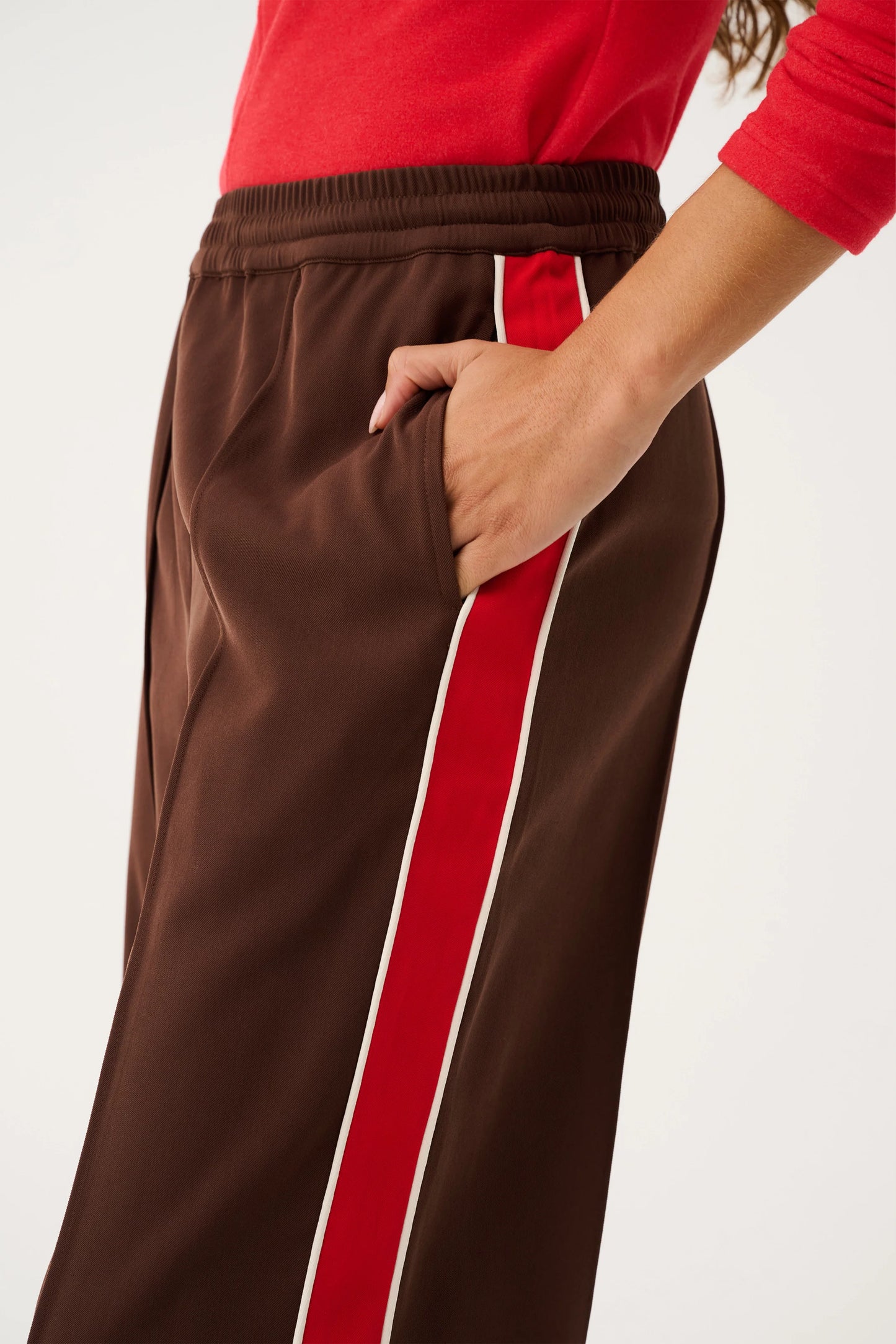 Cartel & Willow - Dusty Pant Truffle/Red